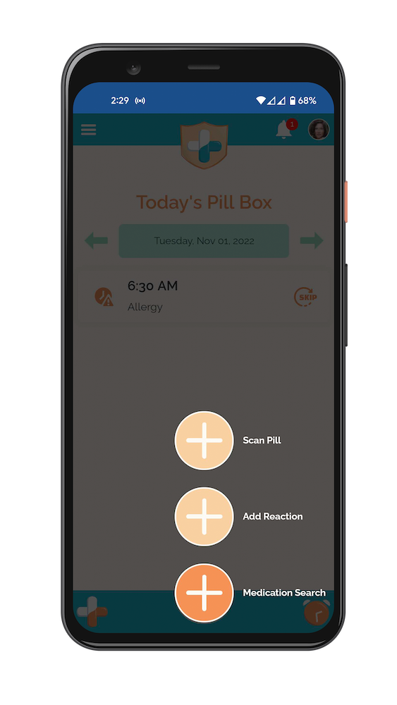 PillSafe flyout button