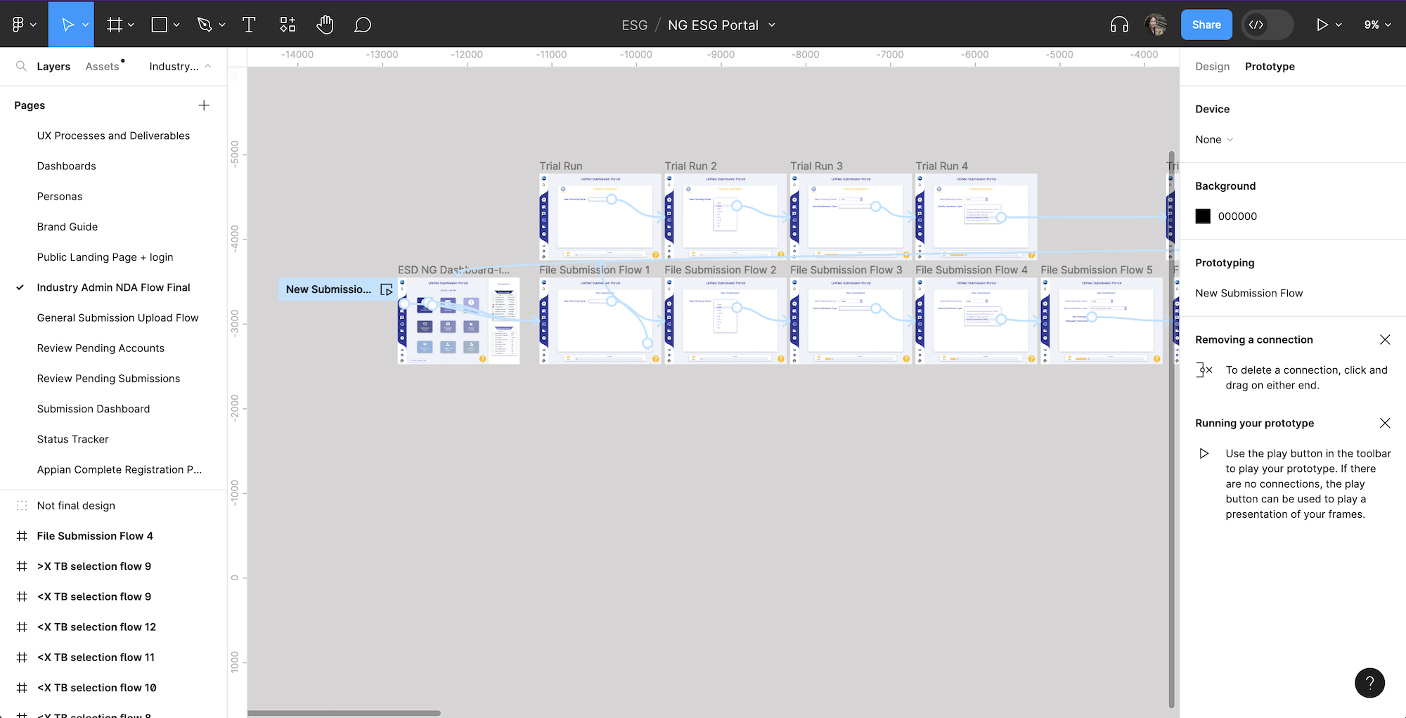 ESG NG wireframes for submission upload