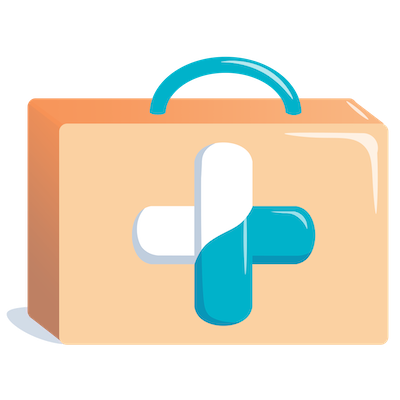 Medical kit icon