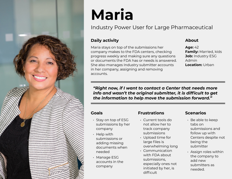 Maria Industry Power User persona
