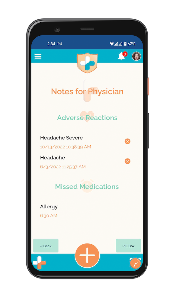 PillSafe notes for physcian