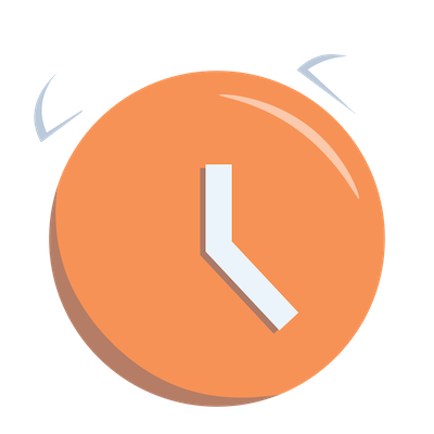 Orange clock icon