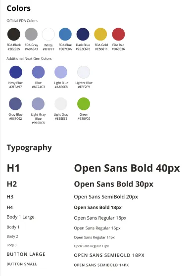 DSG colors and fonts